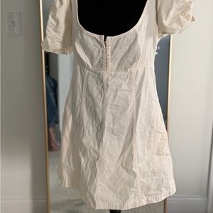 Free People Ivory Textured Knit Top
